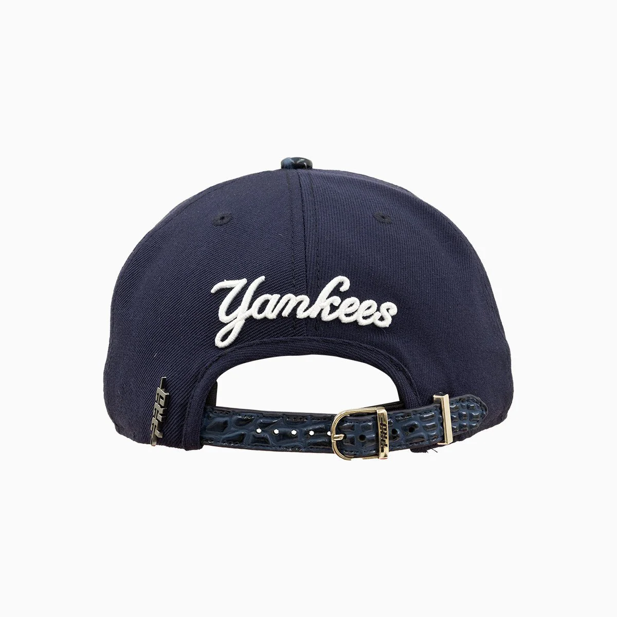 New York Yankees MLB Leather Visor Flatbrim Snapback Hat - Image 2