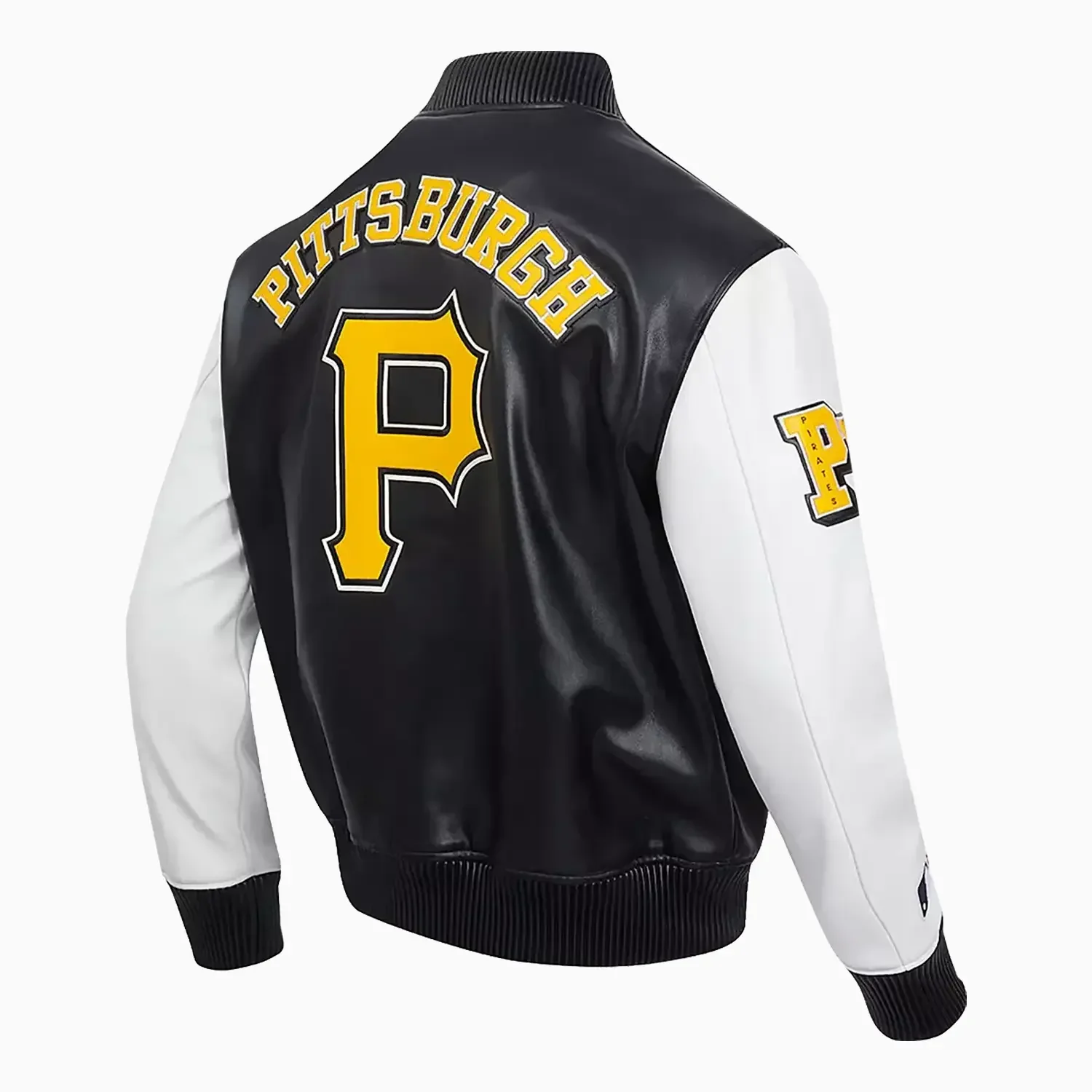 Men's Pittsburgh Pirates Leather Varsity Jacket - Image 4