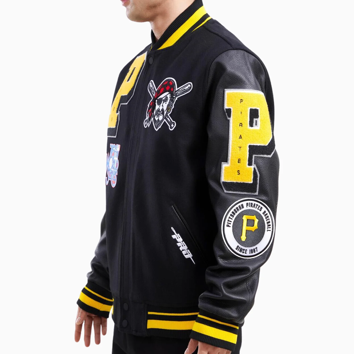 Men's Pittsburgh Pirates Logo Varsity Jacket - Image 4