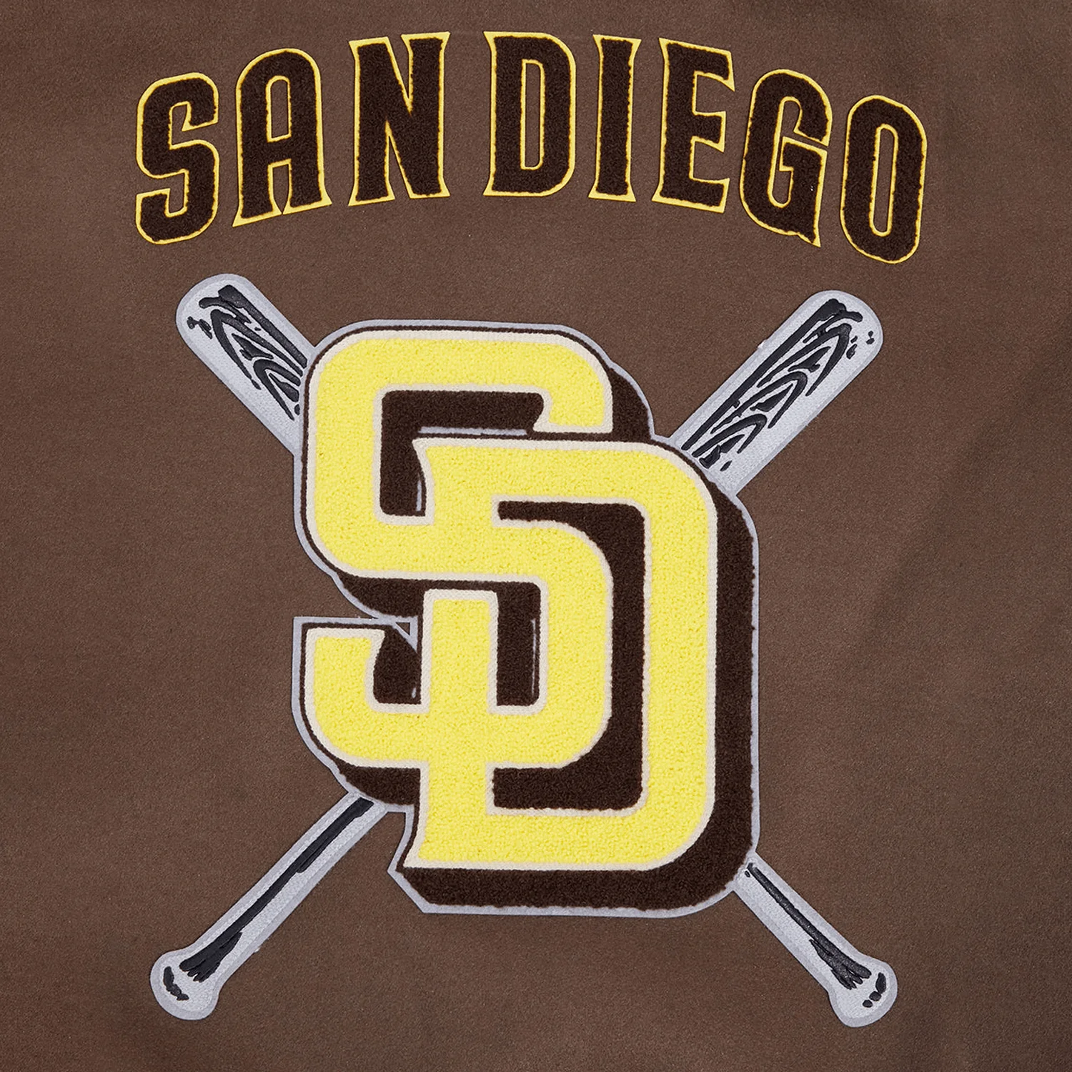 Men's San Diego Padres MLB Mashup Rib Wool Varsity Jacket - Image 5