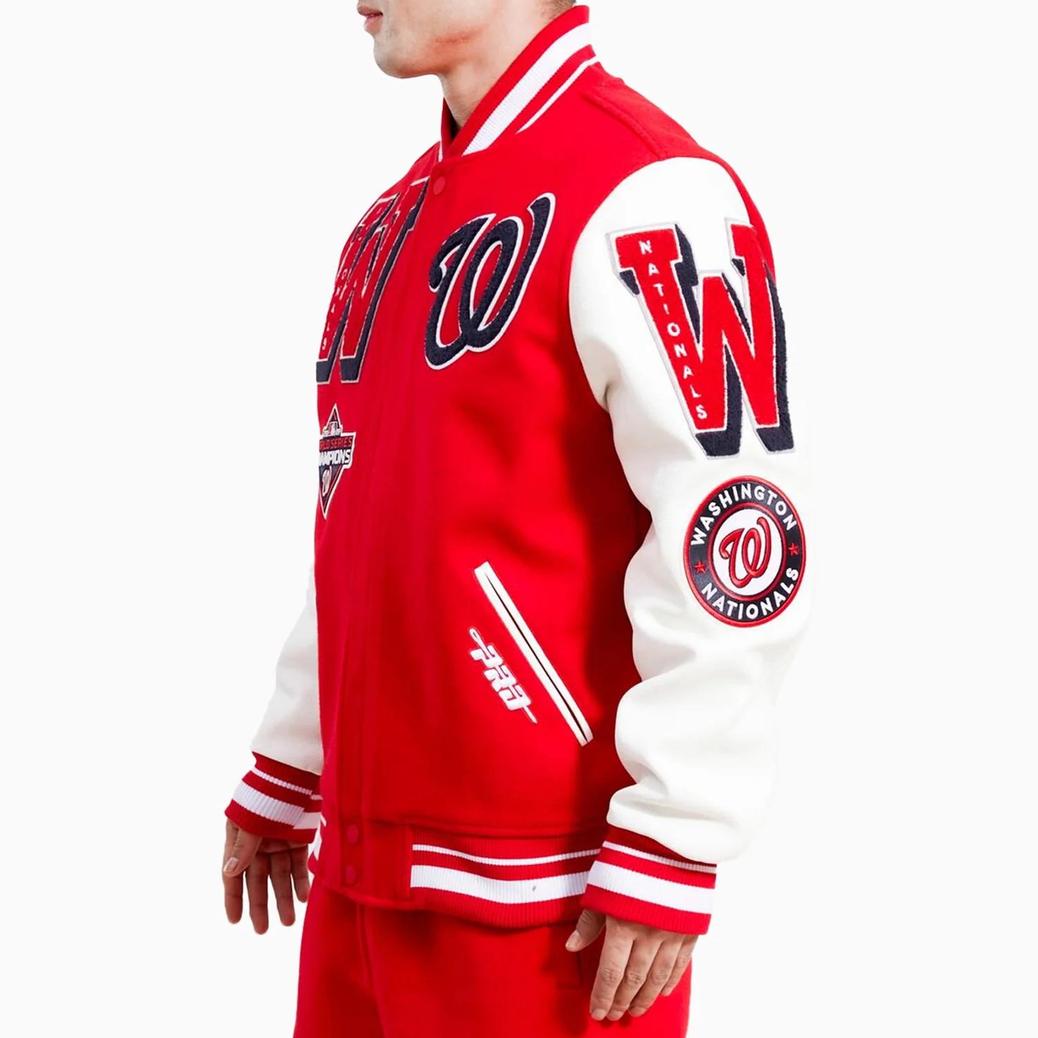 Men's Washington Nationals Logo Varsity Jacket - Image 4