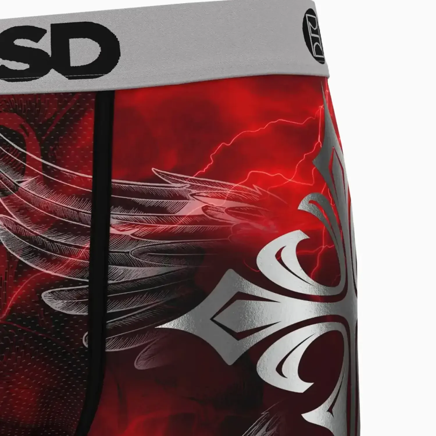 Men's Silver Wing Red Standard Length Boxer - Image 4