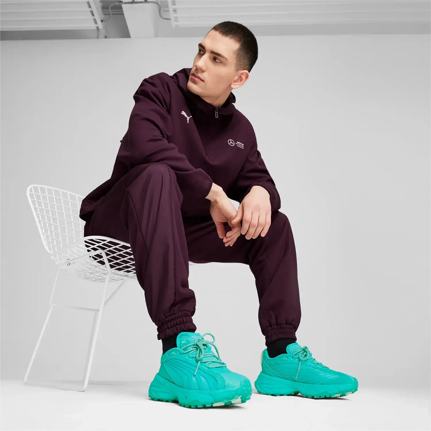 Mercedes-AMG Petronas F1 x Men's Spirex "Sheen Green" Sneakers - Image 3