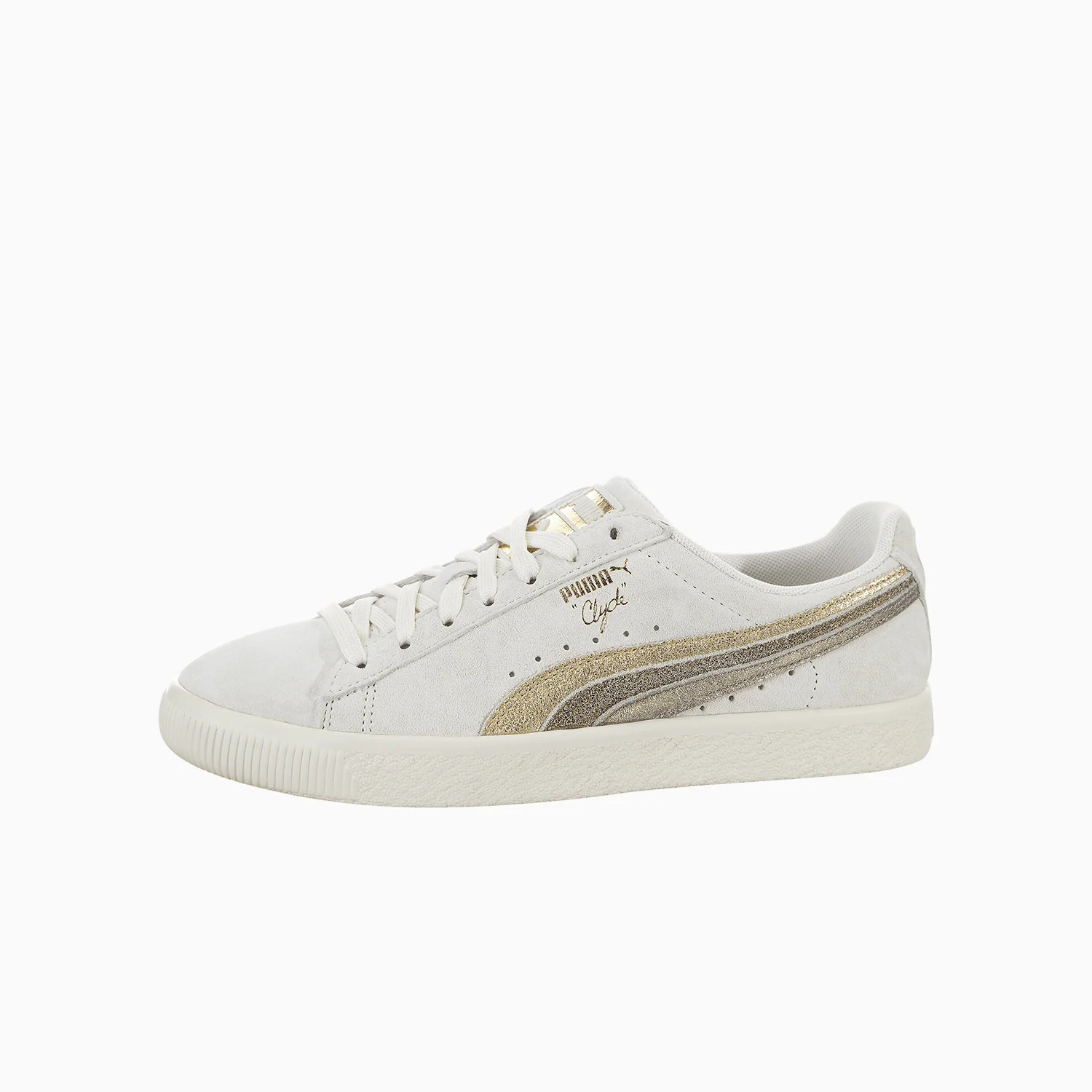 Women's Clyde Metal Leather "Whisper White Gold Bronze" - Image 3