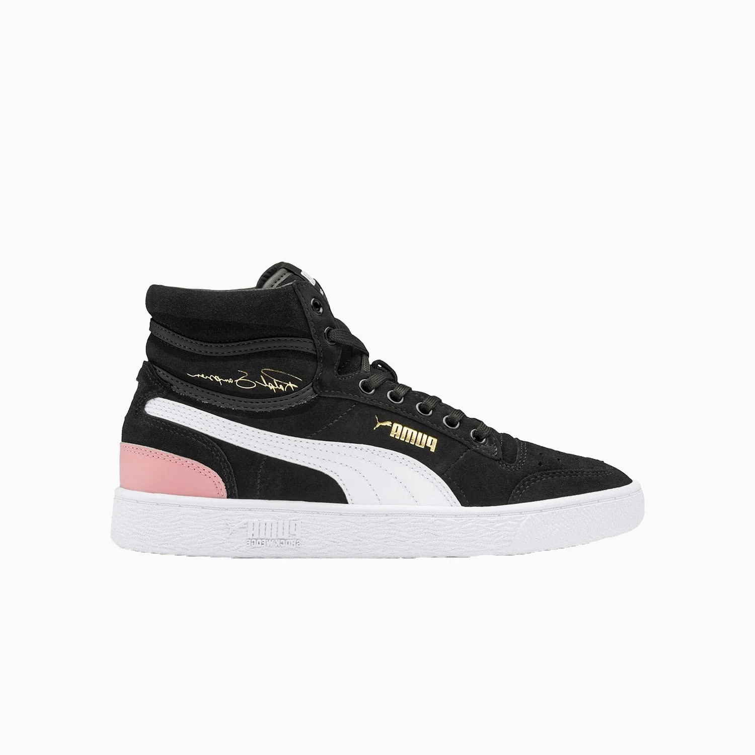 Women's Ralph Sampson Mid Suede "Black Bridal Rose" Sneakers