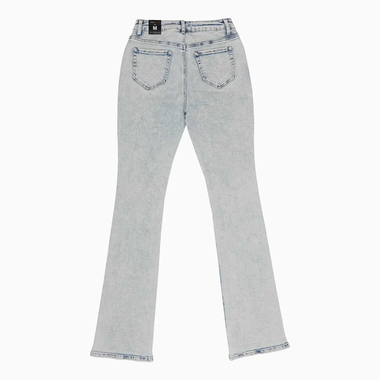 Women's Rhinestone Stacked Coated Jean Pant - Image 2