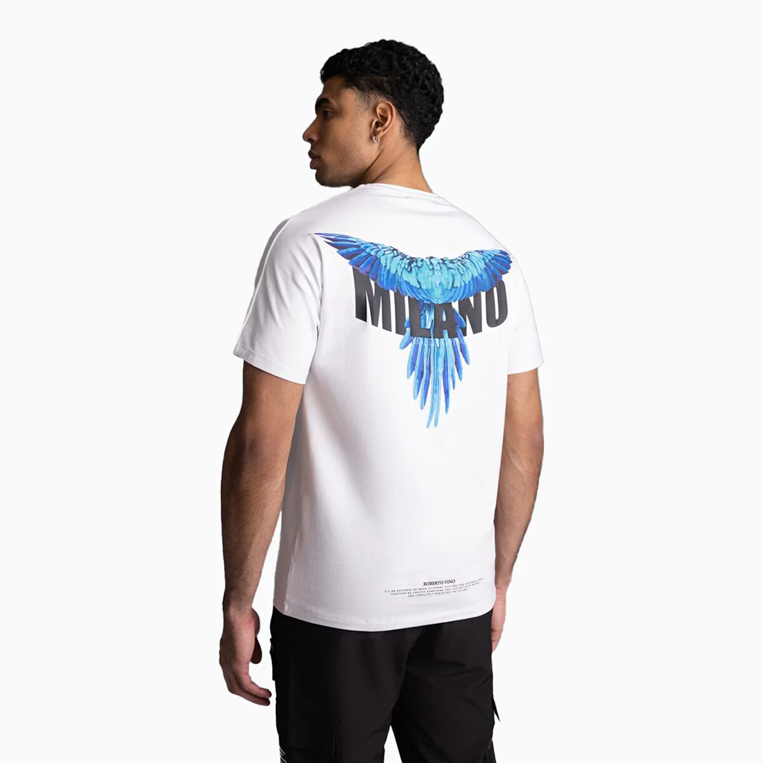 Men's White Milano Bird T-Shirt - Image 2