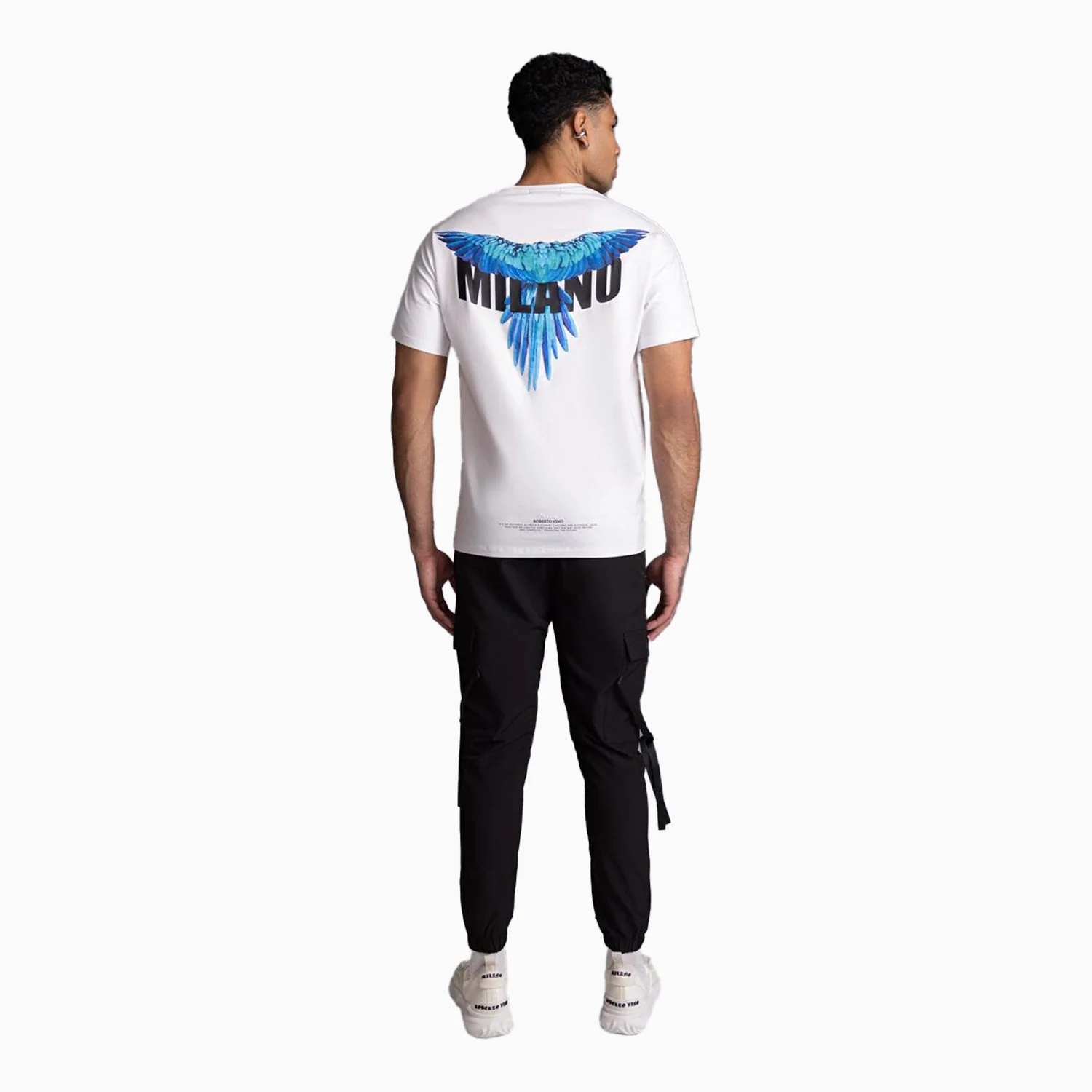 Men's White Milano Bird T-Shirt - Image 4