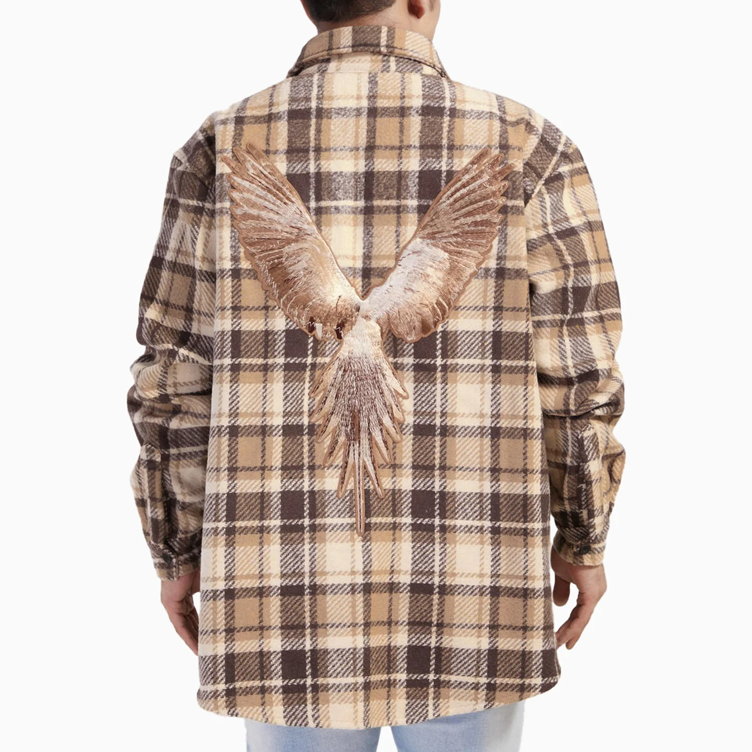 Men's Peace Heavy Flannel Shirt - Image 3