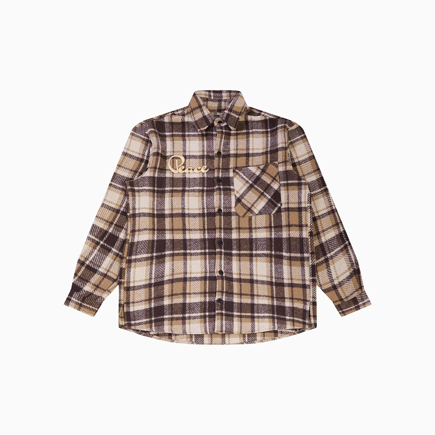 Men's Peace Heavy Flannel Shirt - Image 5