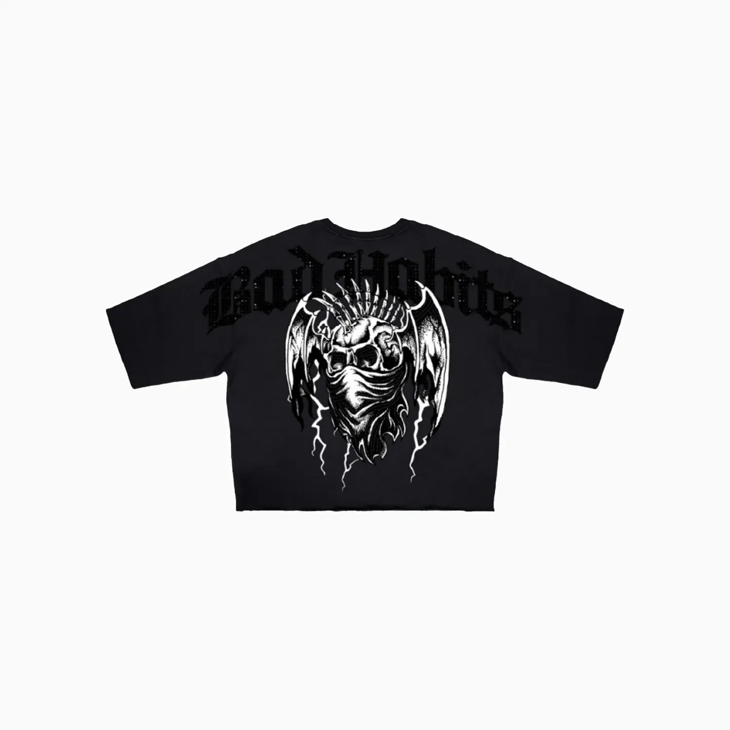 Men's Punk Bad Habits Rhinestones T-Shirt - Image 2