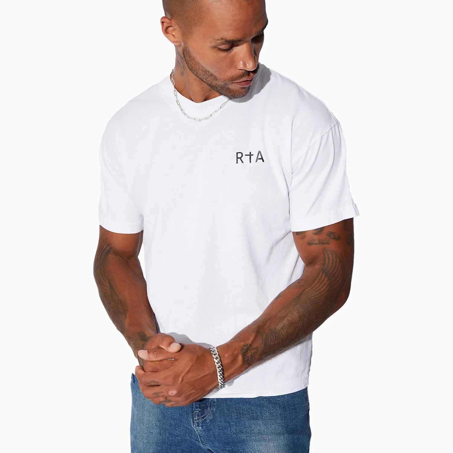 Men's Black Chest Logo T-Shirt - Image 3