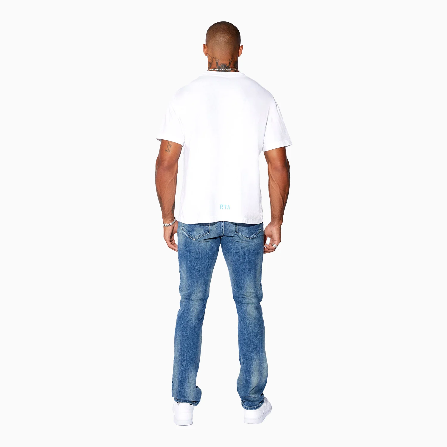Men's Blue Logo Short Sleeve T-Shirt - Image 3