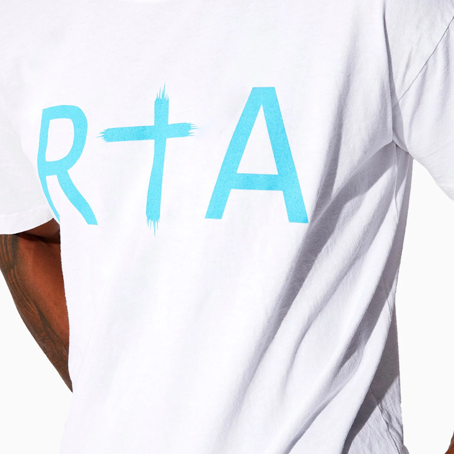 Men's Blue Logo Short Sleeve T-Shirt - Image 4