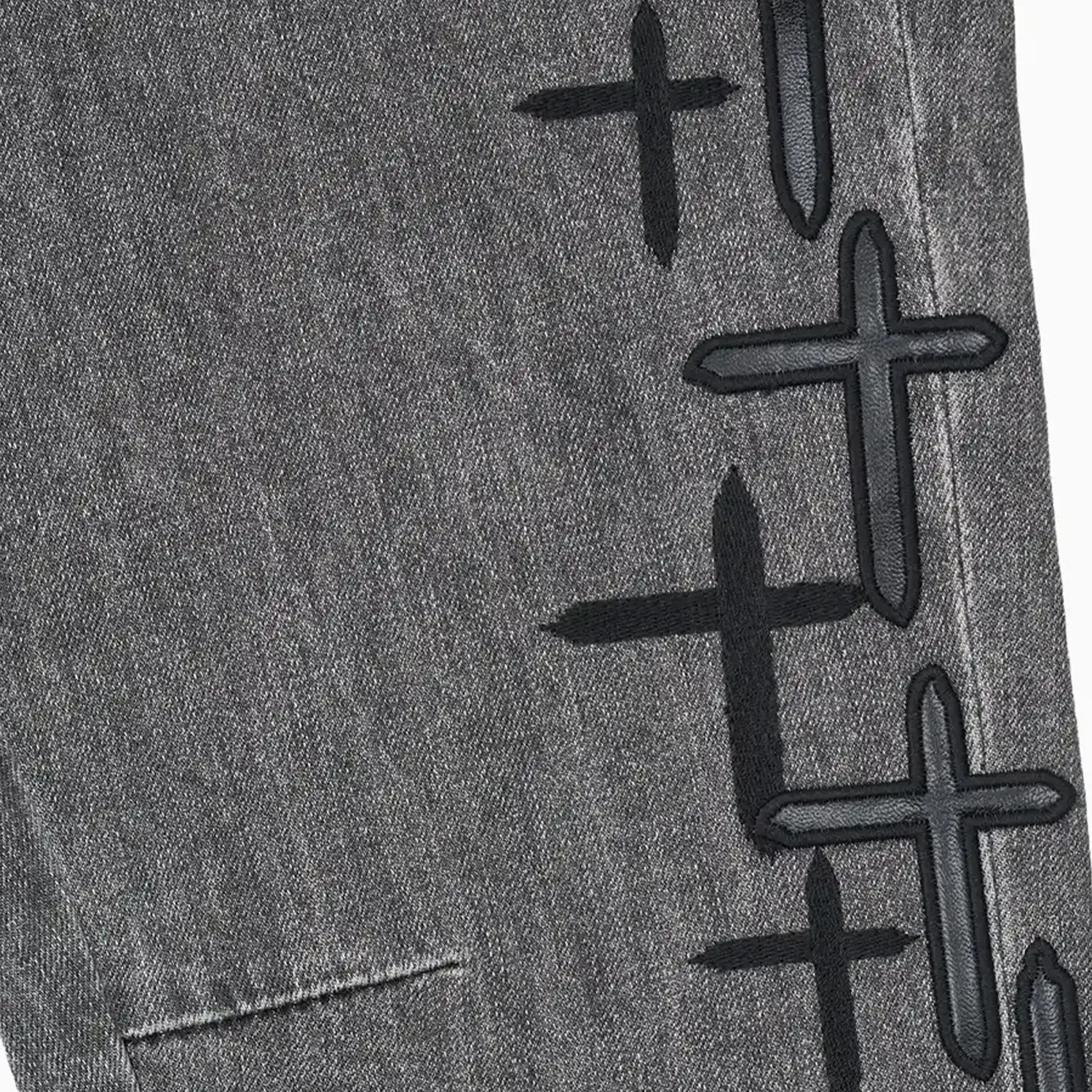Men's Bryant Cross Patch Denim Jean Pant - Image 3