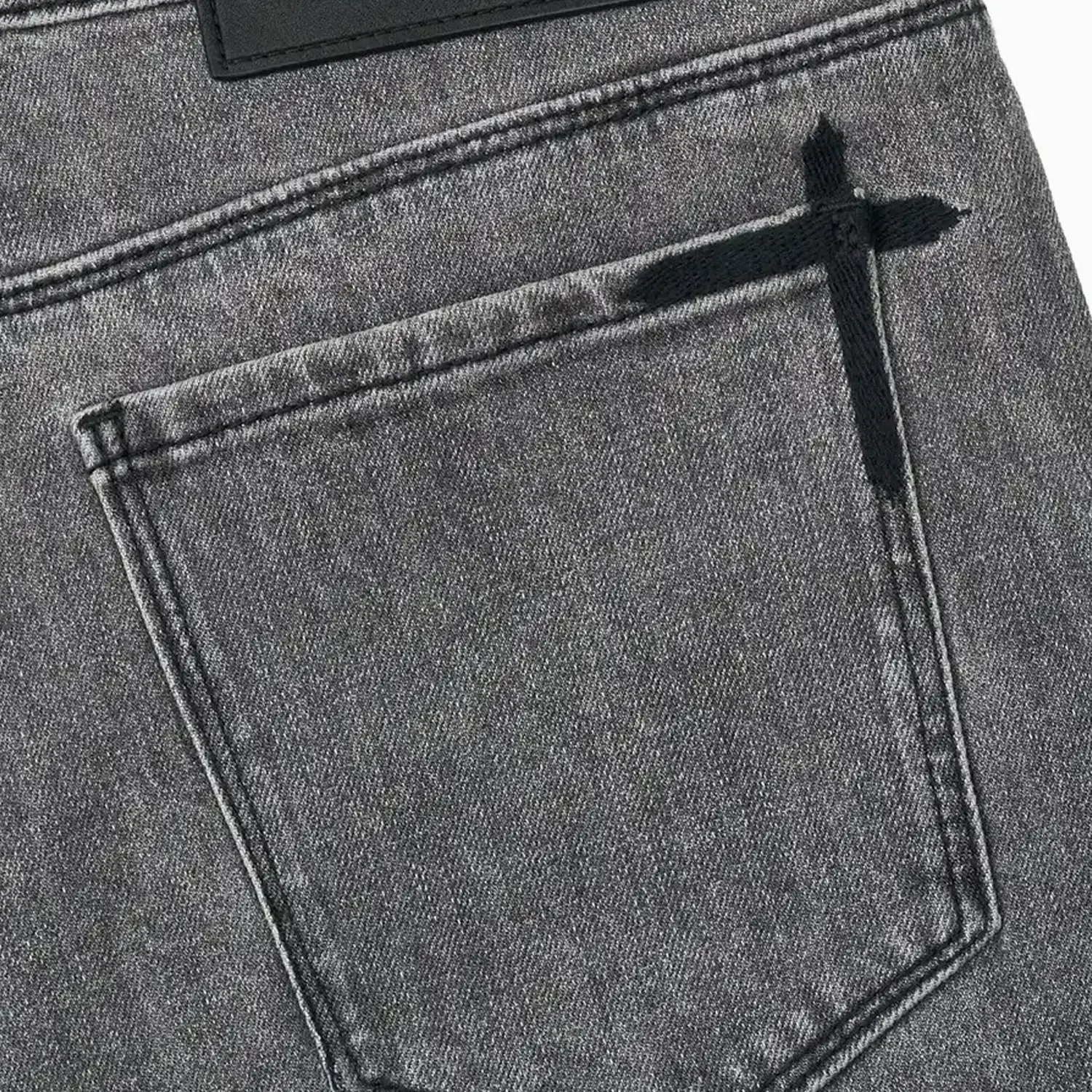 Men's Bryant Cross Patch Denim Jean Pant - Image 4