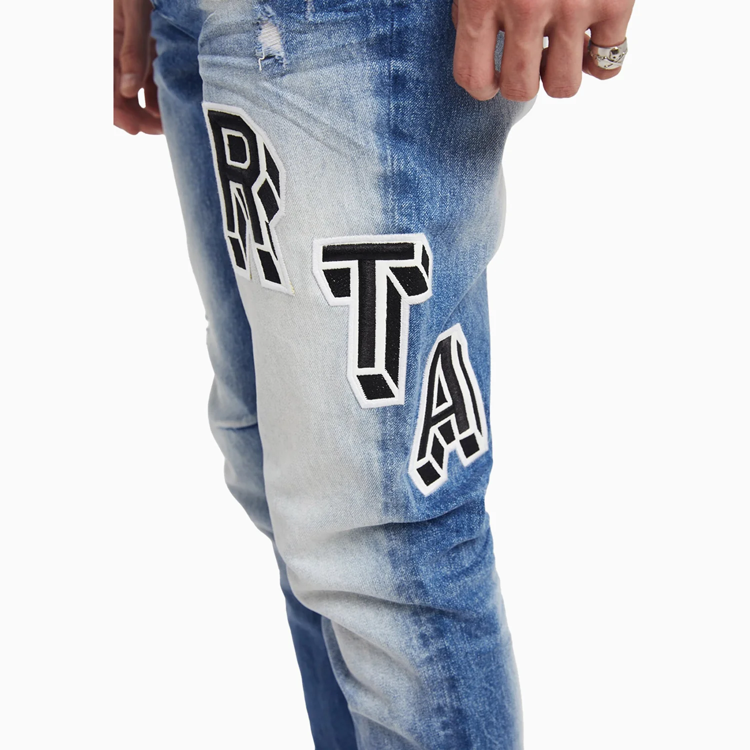 Men's Bryant Jeans RTA 3D Embroidery Patch Pant - Image 4