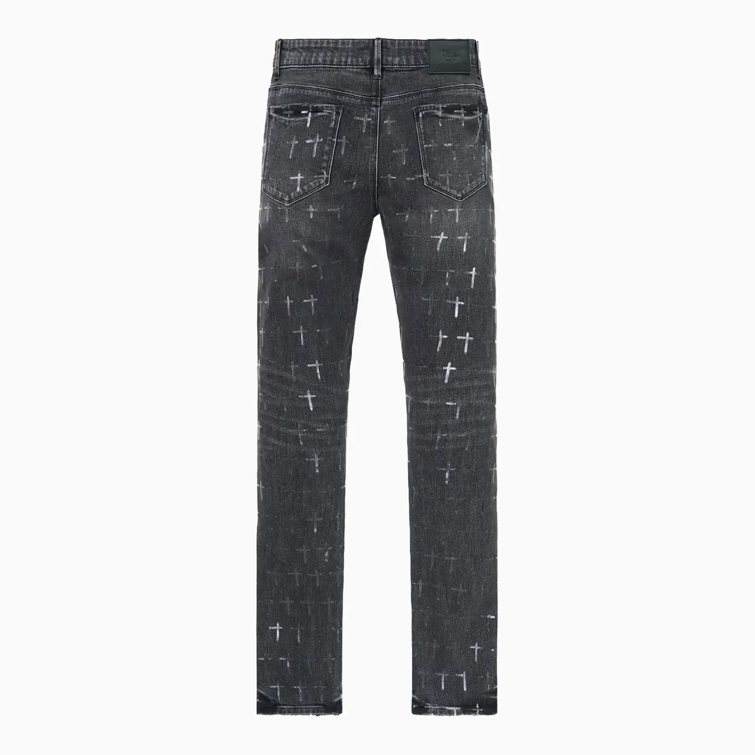 Men's Bryant Noir Coated Grey Denim Jean Pant - Image 2