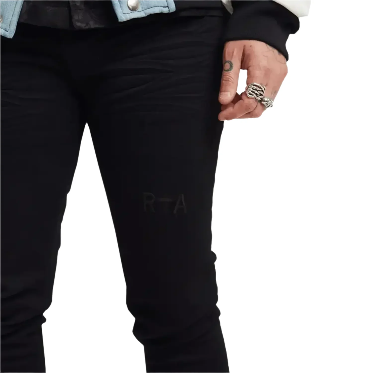 Men's Bryant Skinny RTA Black Logo Jeans Pant - Image 5