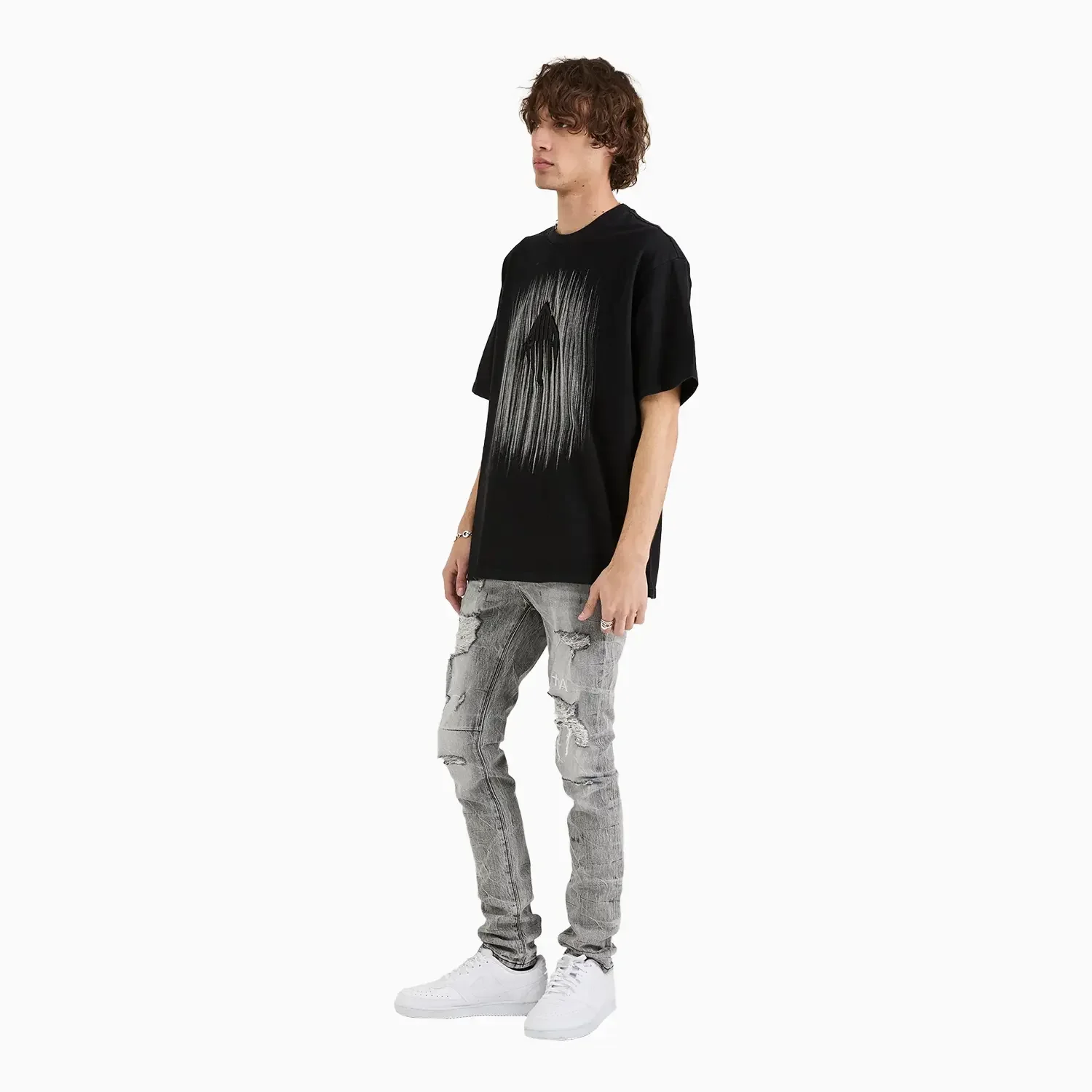 Men's Colin Etched Monogram Crew T-Shirt - Image 6