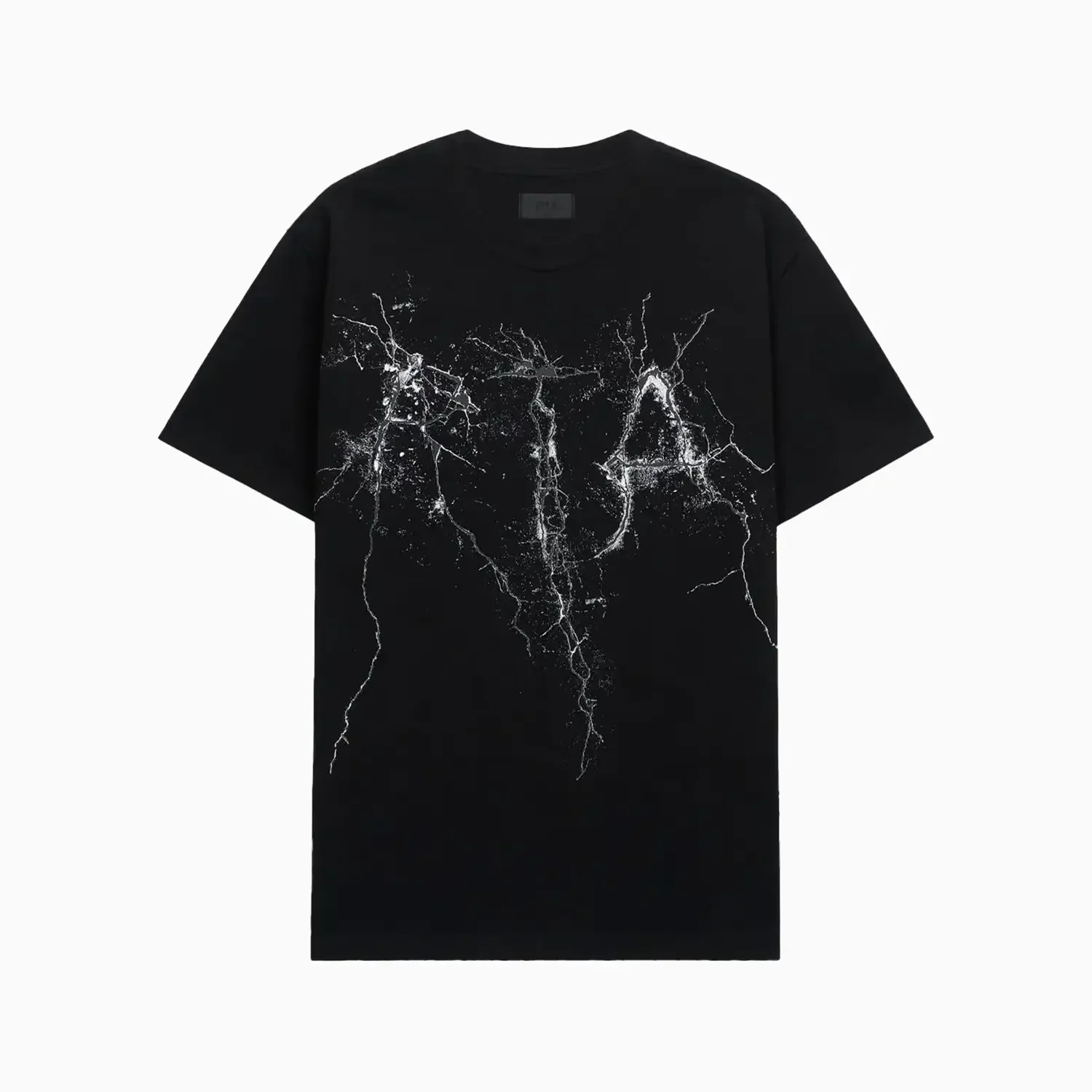 Men's Liam Black Cracked Logo T-Shirt - Image 2
