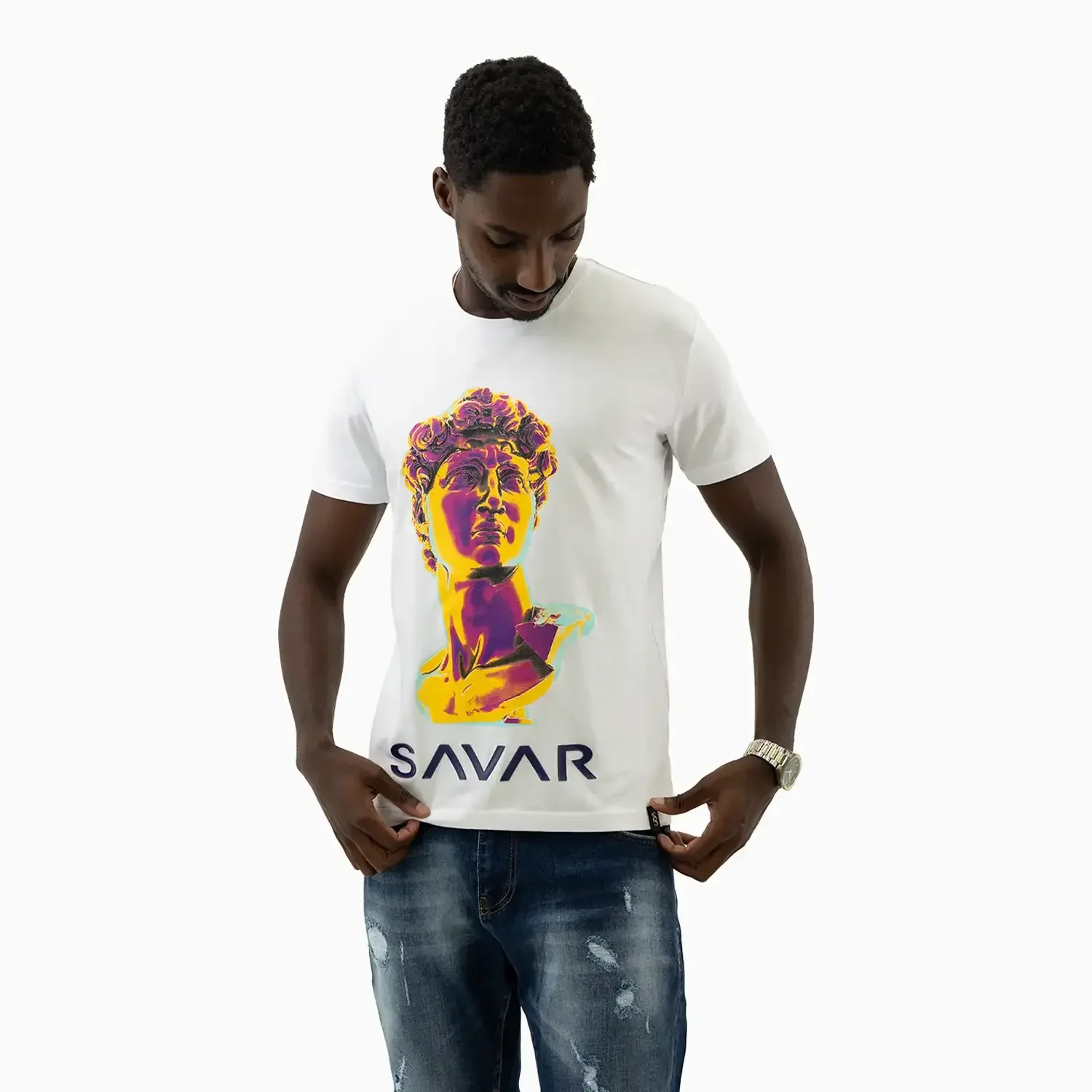 Men's David Graphics Crew Neck T-Shirt - Image 3