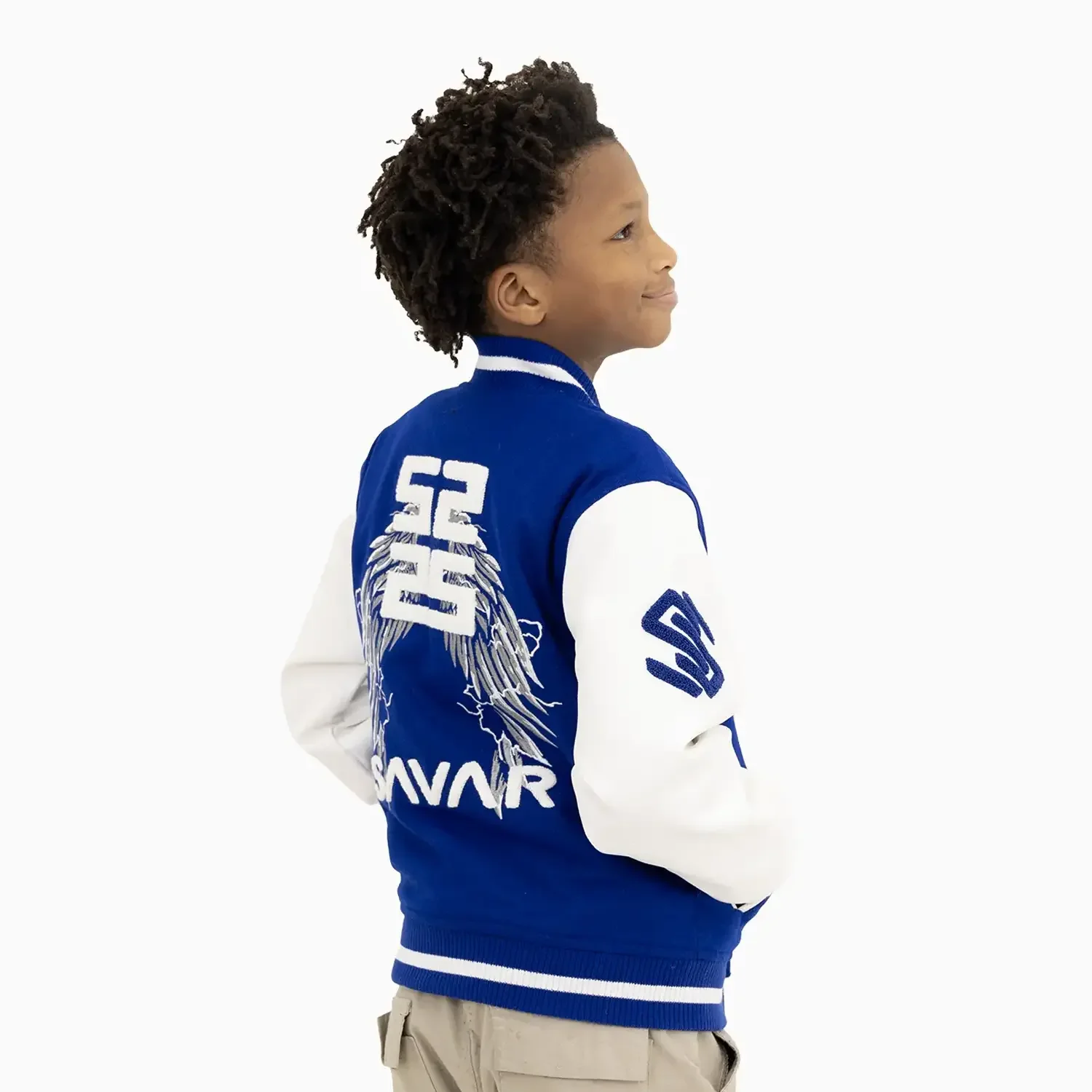 Kid's Wings Wool Varsity Jacket - Image 3