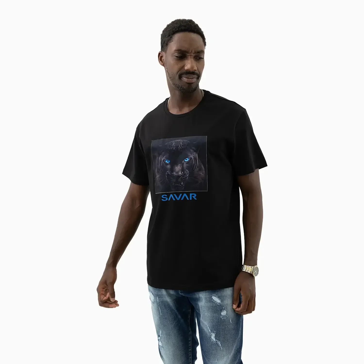 Men's Black Panther Graphic Short Sleeve T-Shirt - Image 9