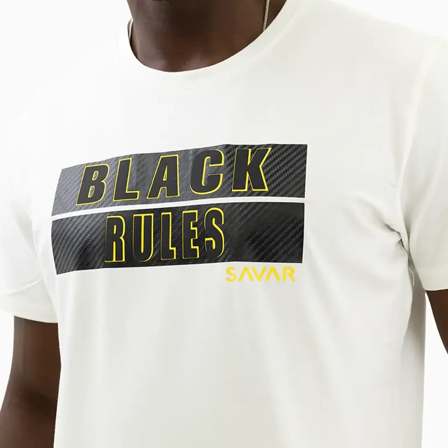 Men's Black Rules Outline Crew Neck T-Shirt - Image 6