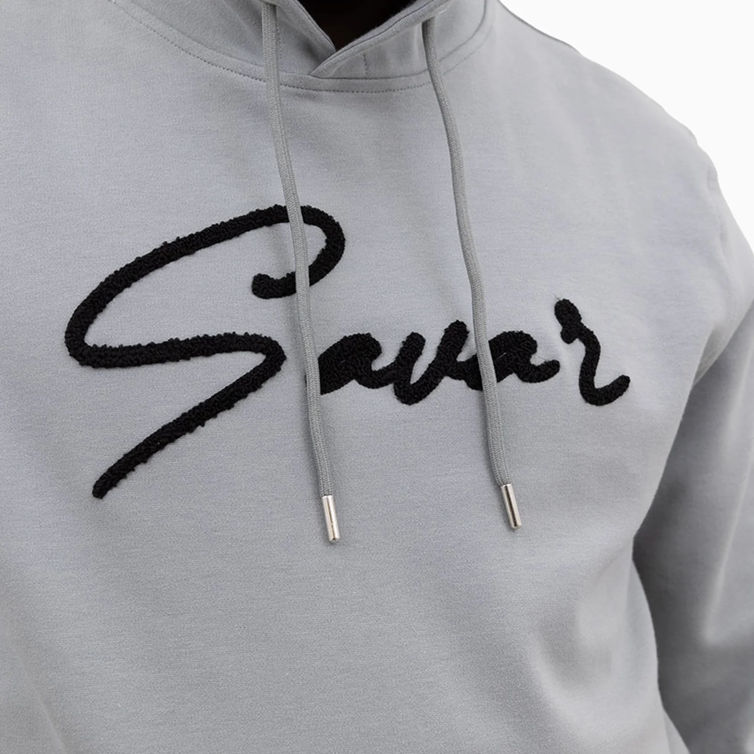 Men's Chenille Patch Pull Over Hoodie - Image 2
