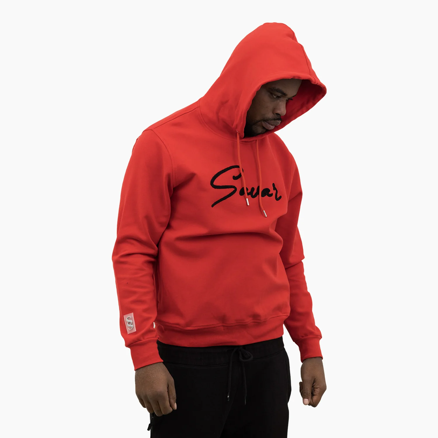 Men's Chenille Patch Pull Over Hoodie - Image 5