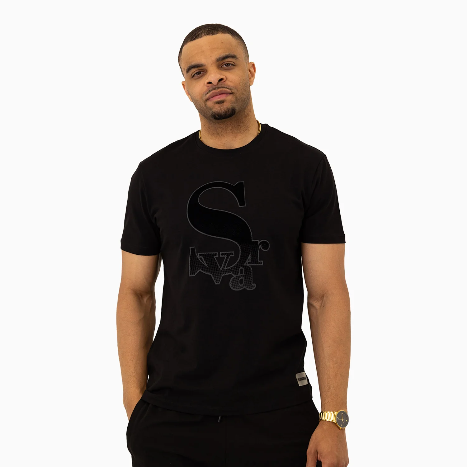 Men's Chenille Patch Short Sleeve T-Shirt - Image 2