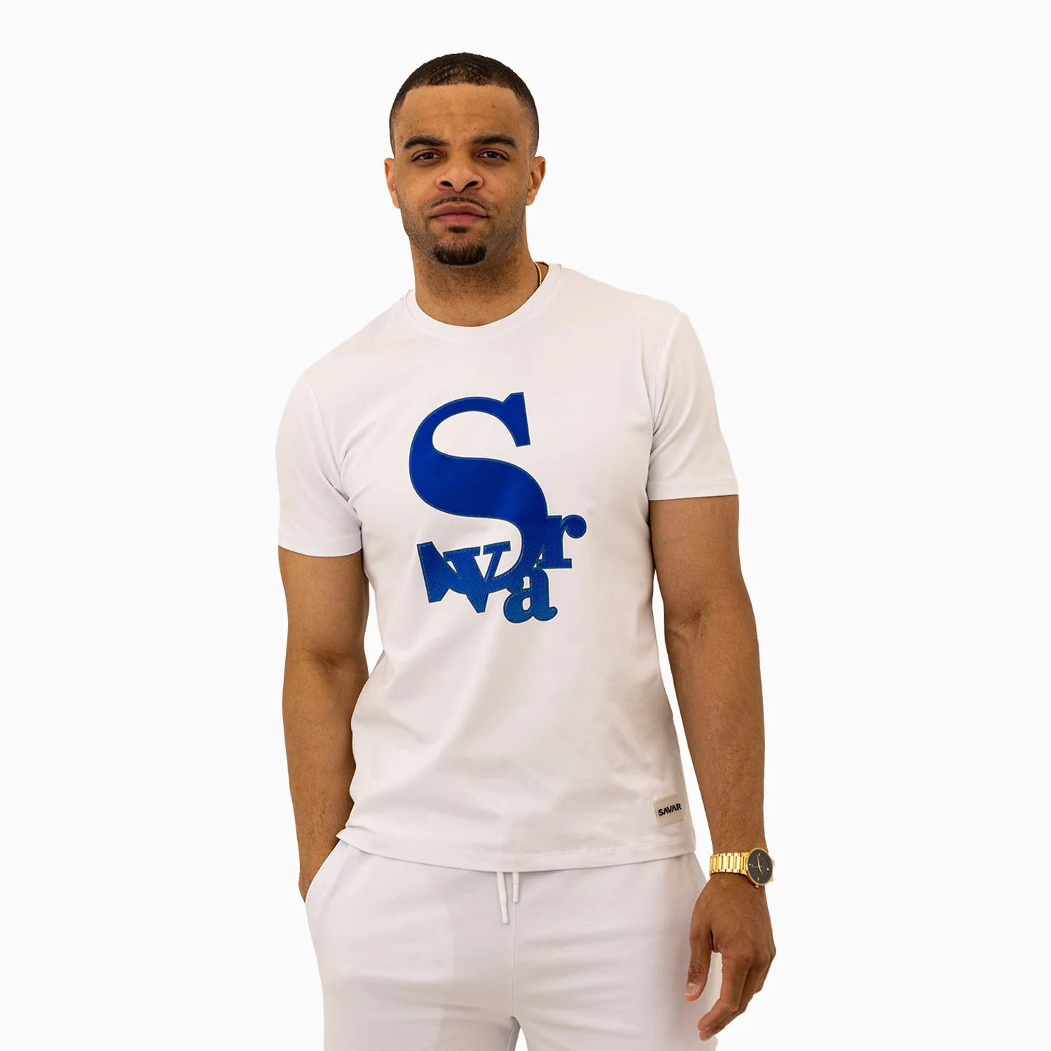 Men's Chenille Patch Short Sleeve T-Shirt - Image 5