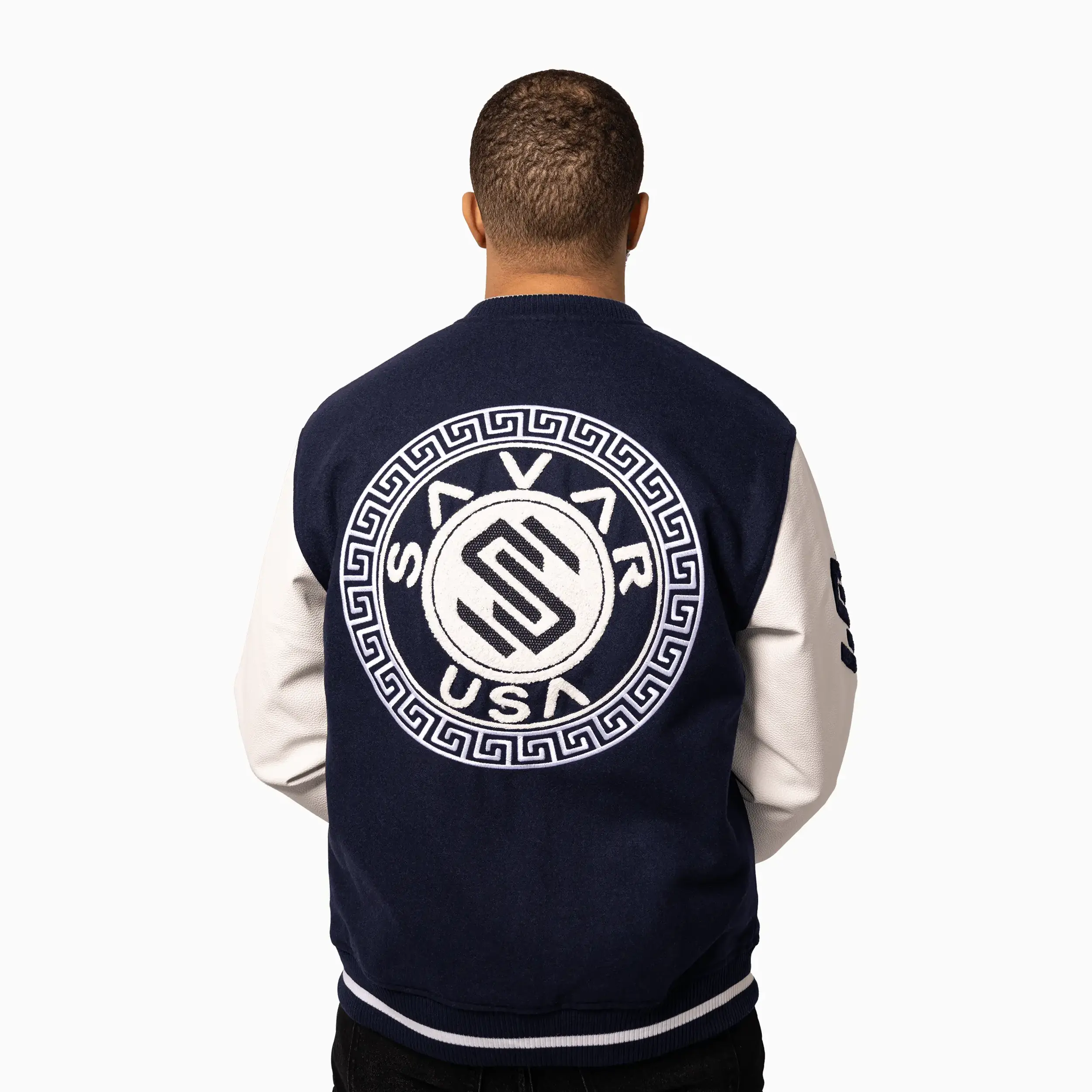 Men's Circle Wool Varsity Jacket - Image 5