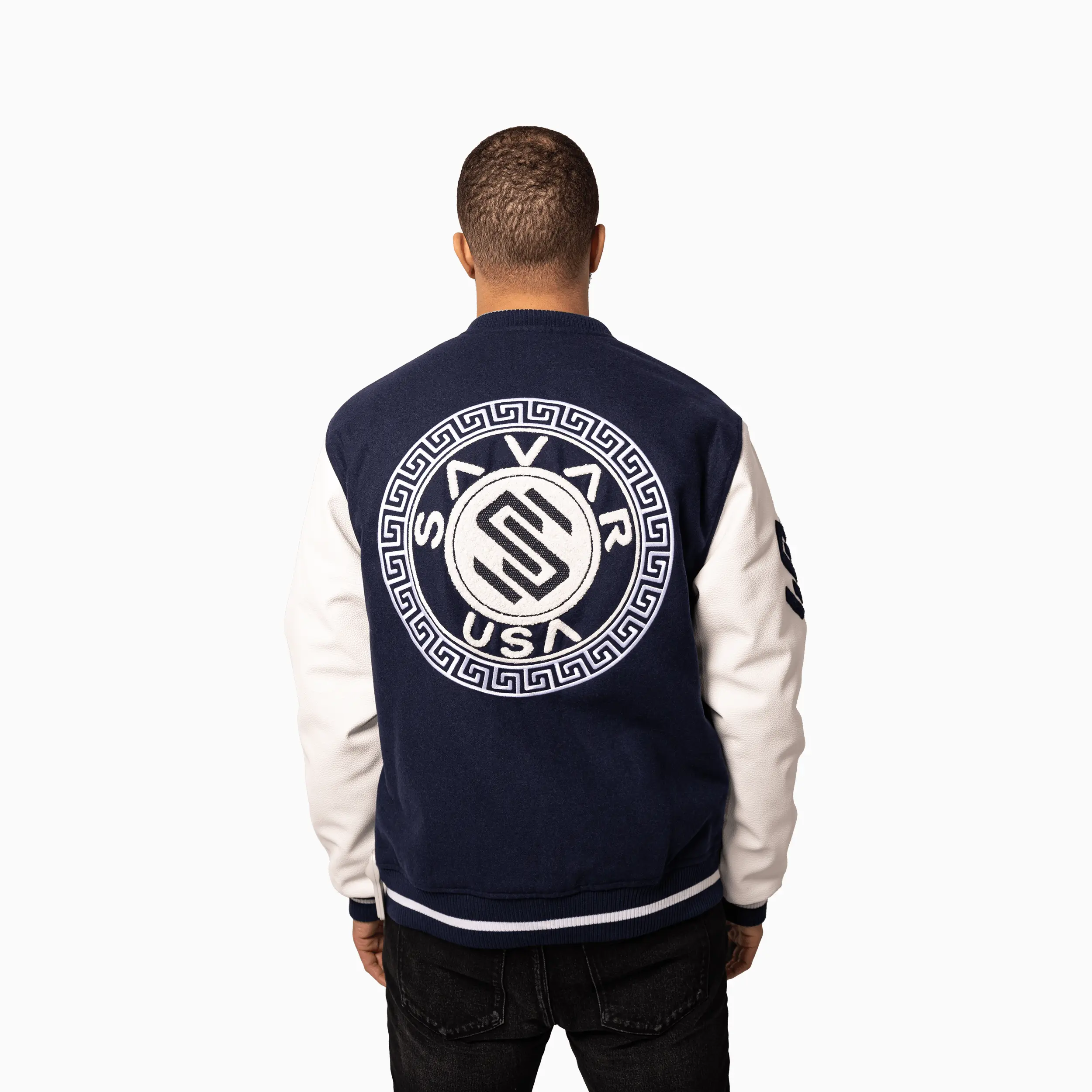 Men's Circle Wool Varsity Jacket - Image 6