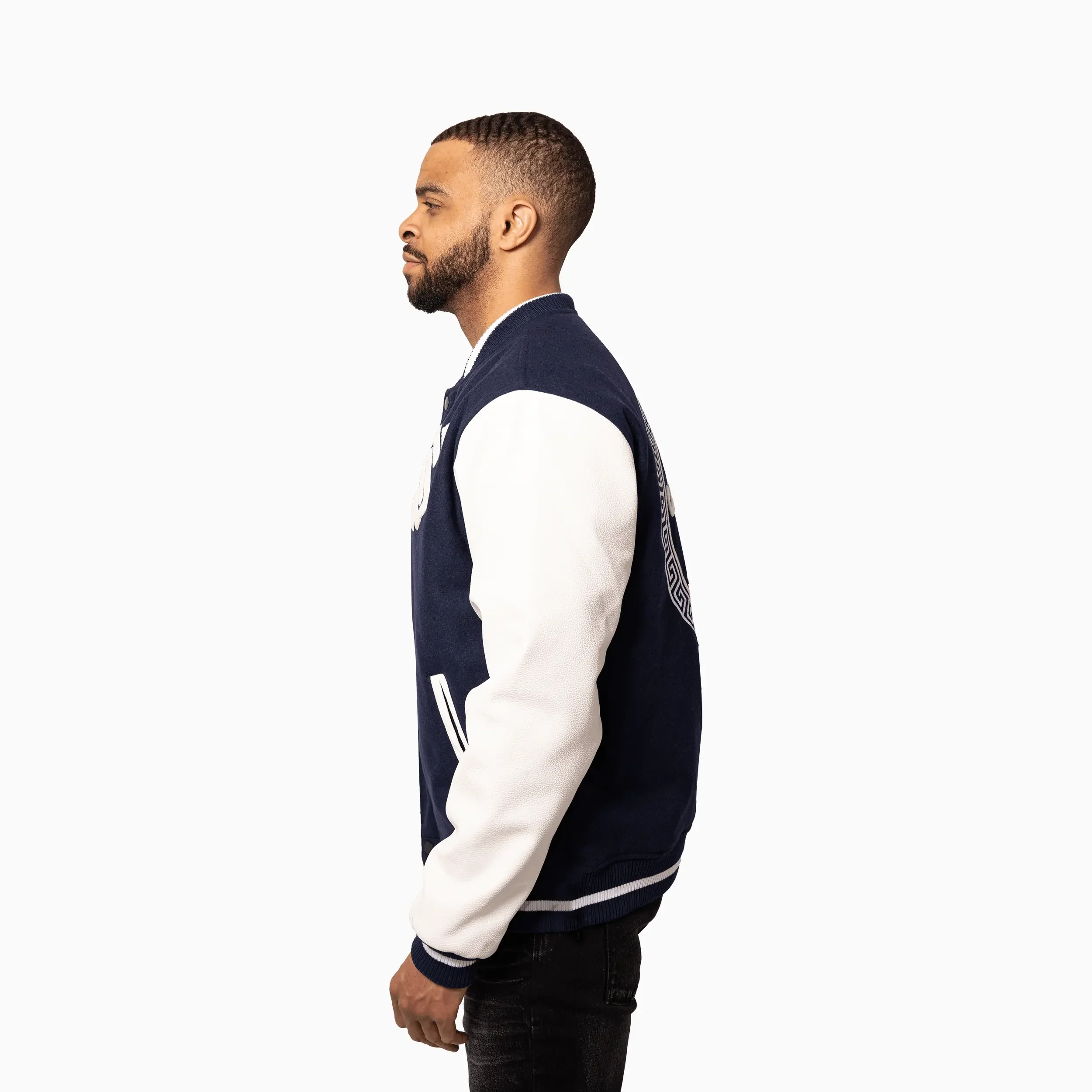 Men's Circle Wool Varsity Jacket - Image 7