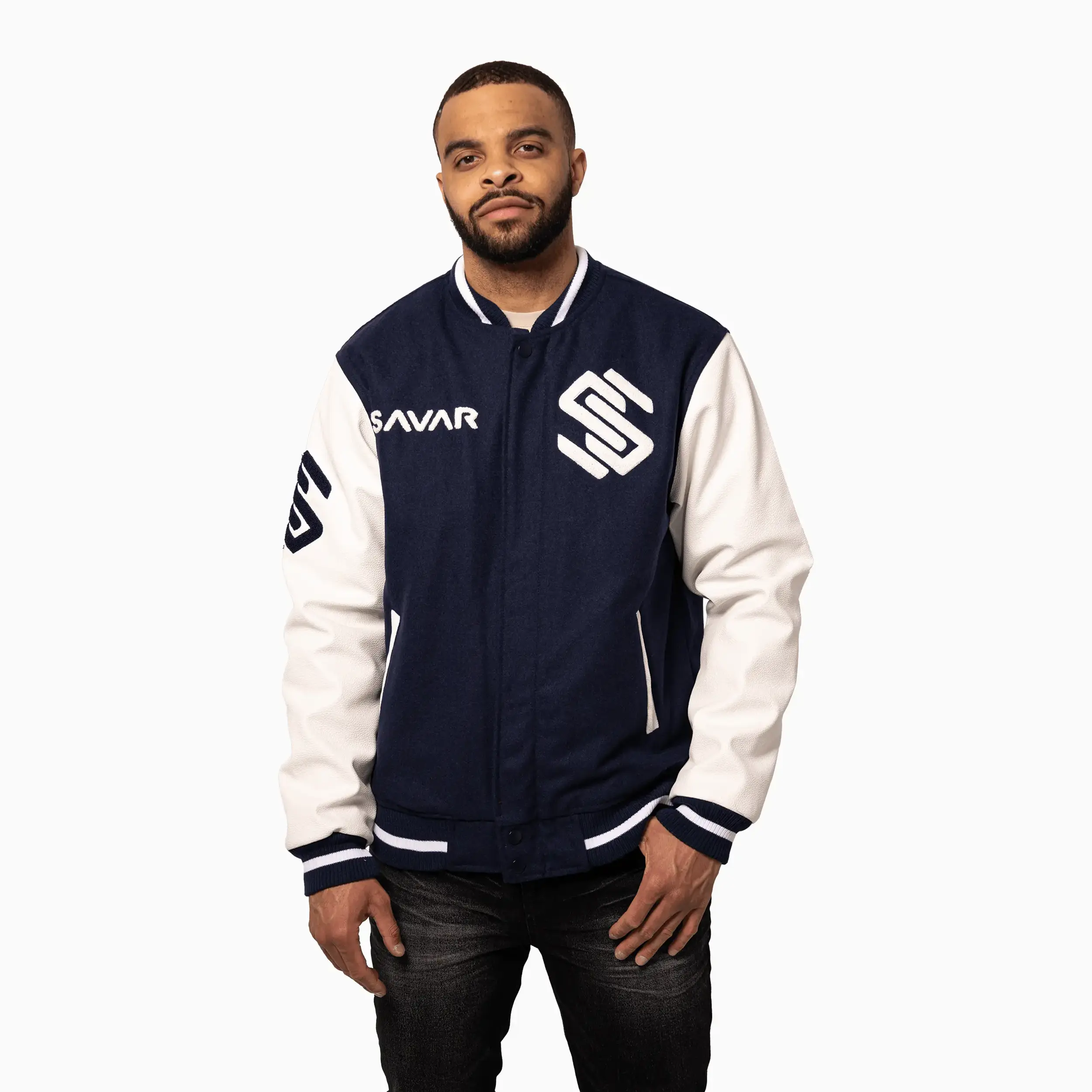 Men's Circle Wool Varsity Jacket - Image 9