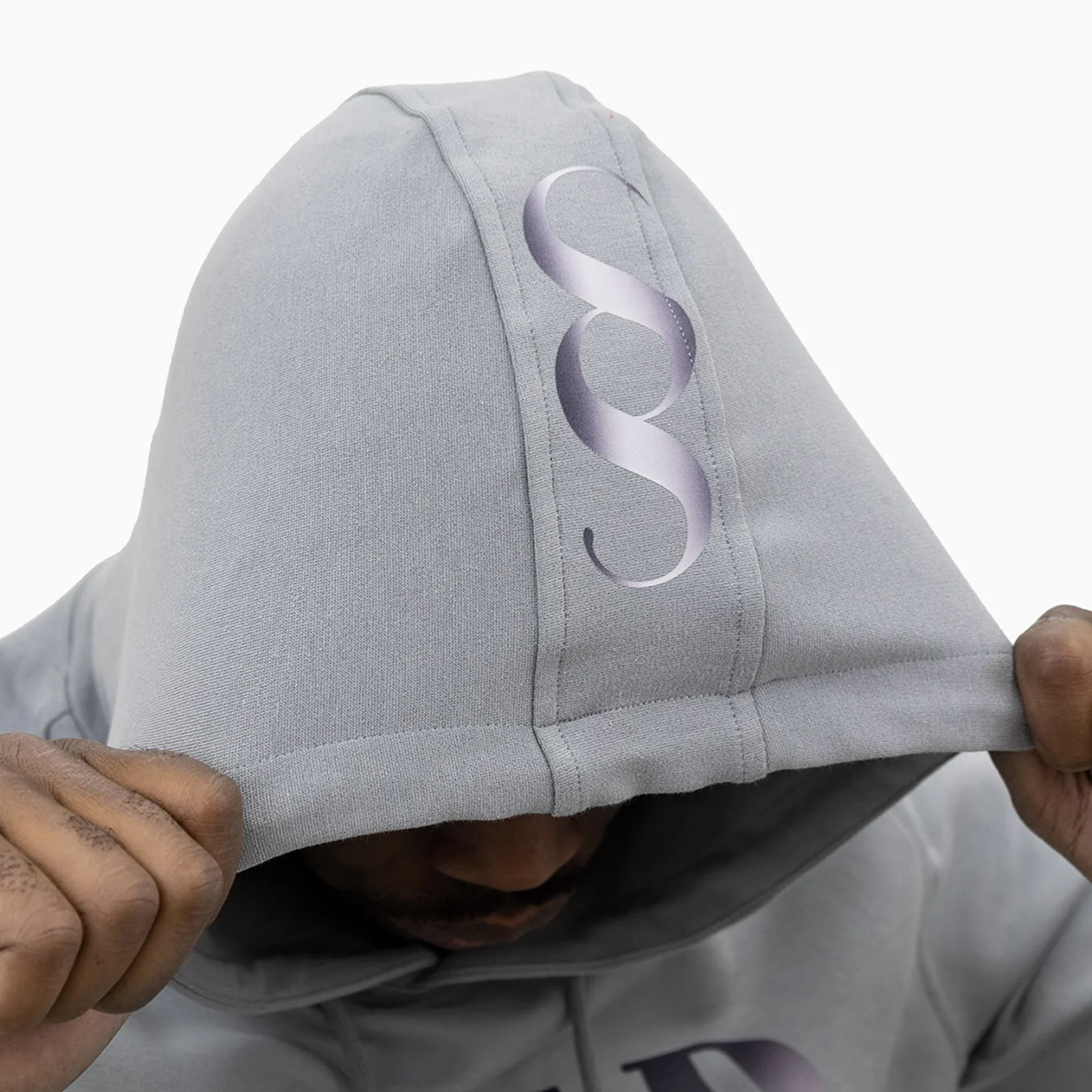 Men's Gradient Text Big Logo Pull Over Hoodie - Image 6
