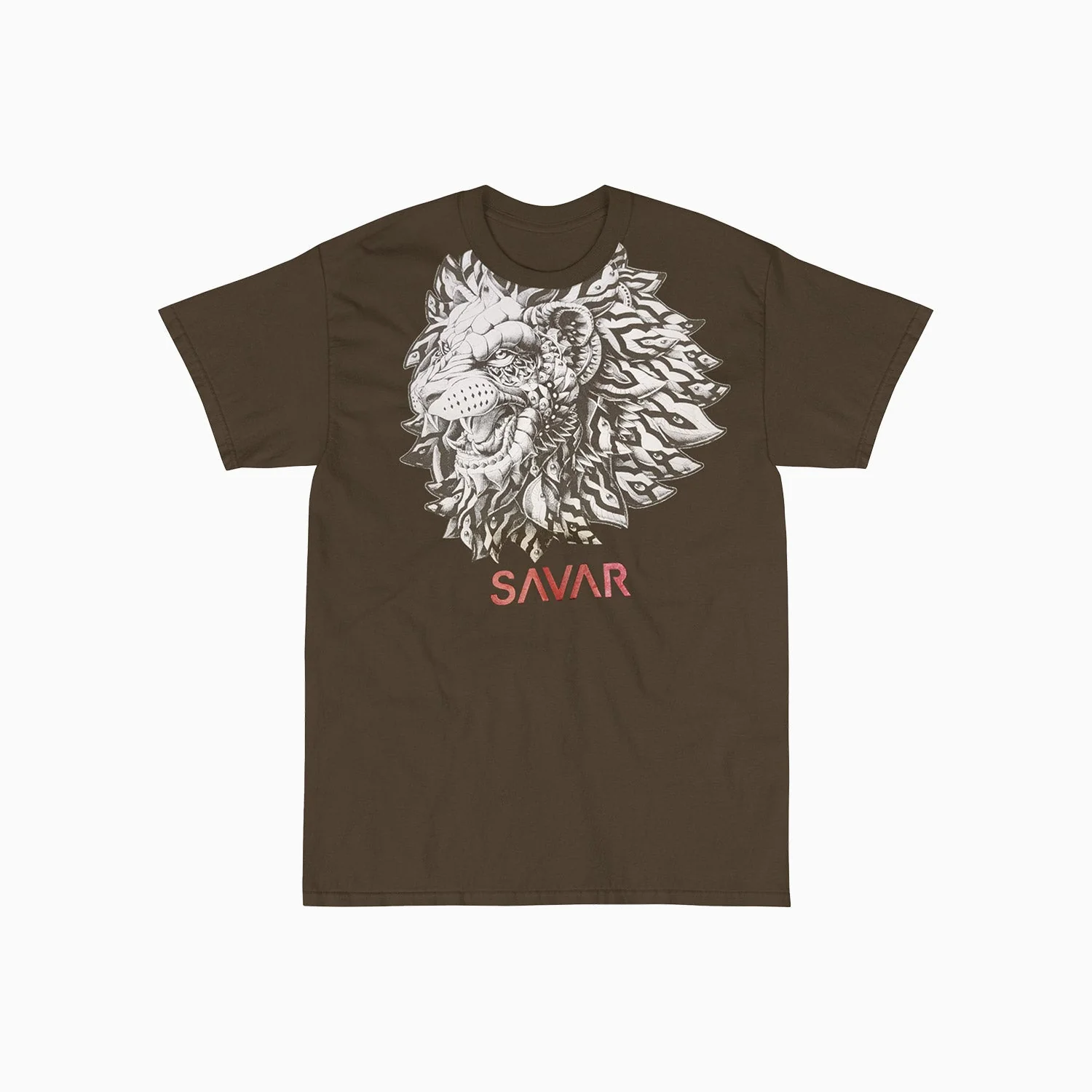 Men's Lion Graphics Crew Neck T-Shirt - Image 2