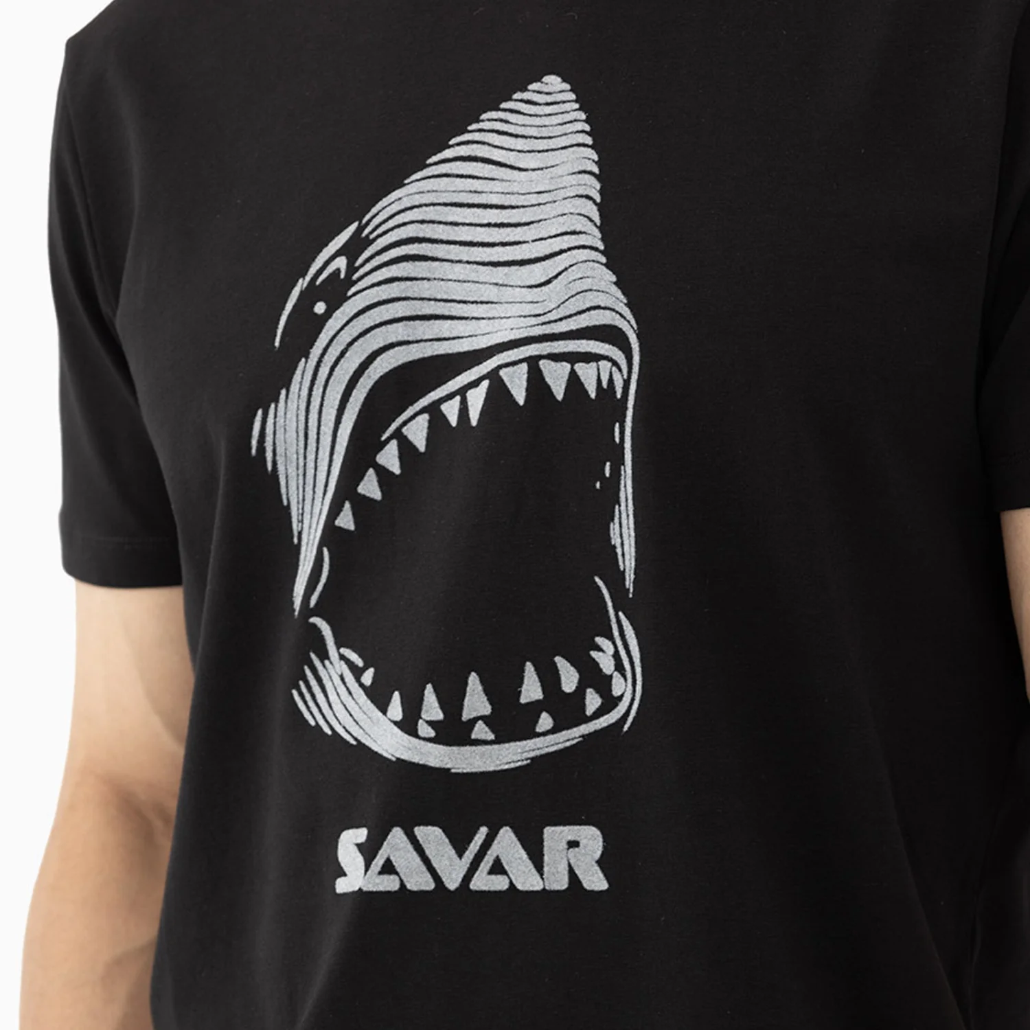 Men's Savar Shark Short Sleeve Logo T-Shirt - Image 2