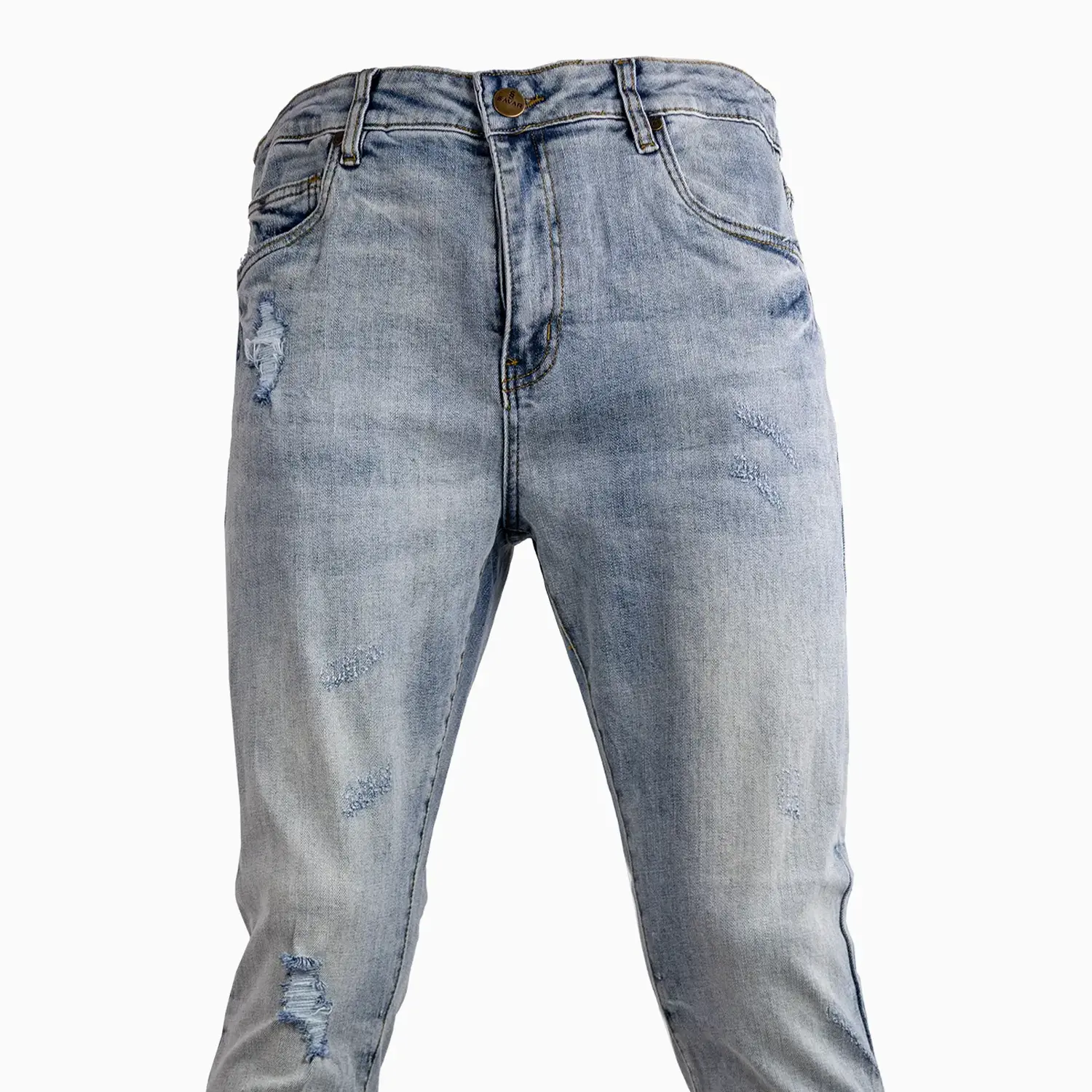 Men's Slim Fit Rips Denim Jeans Pant - Image 3