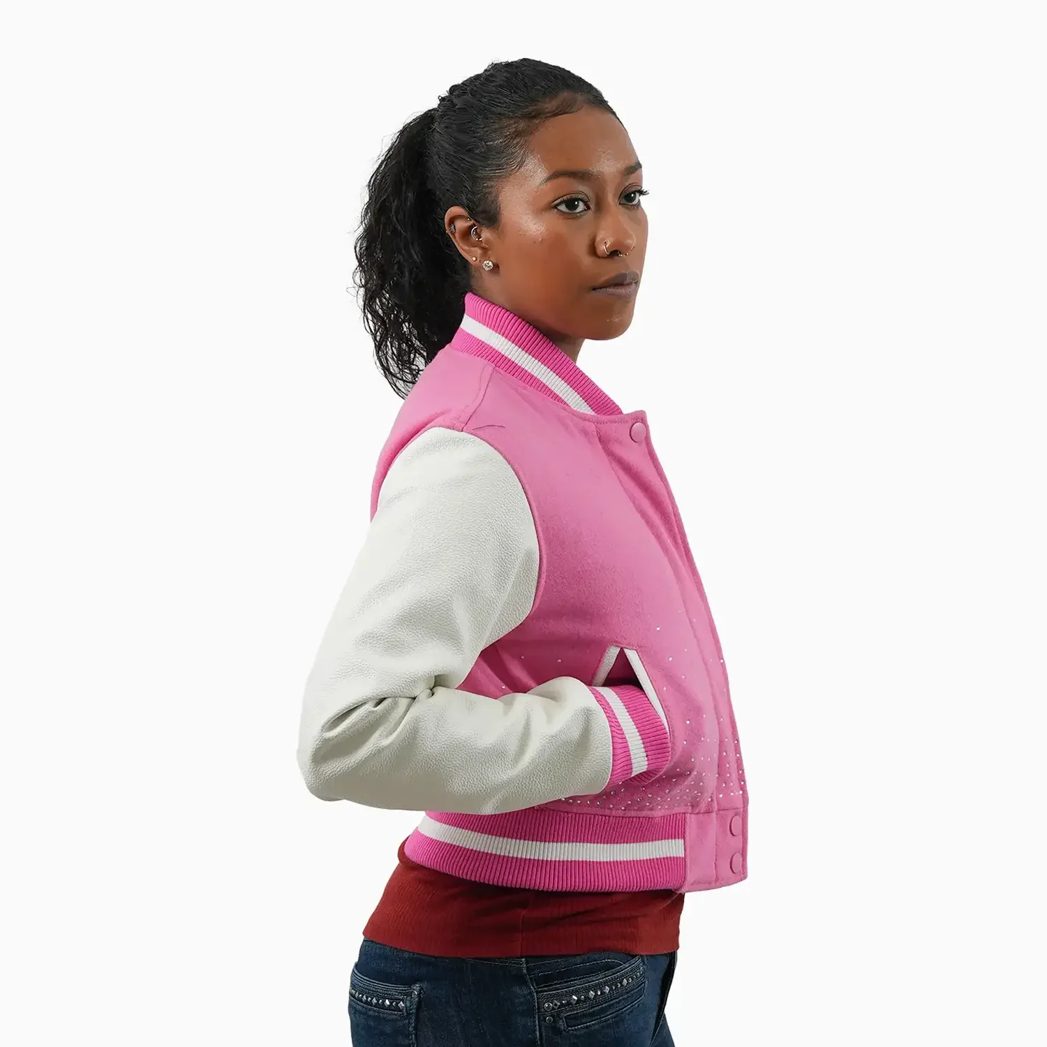 Women's Imperial Crest Wool Varsity Jacket - Image 4