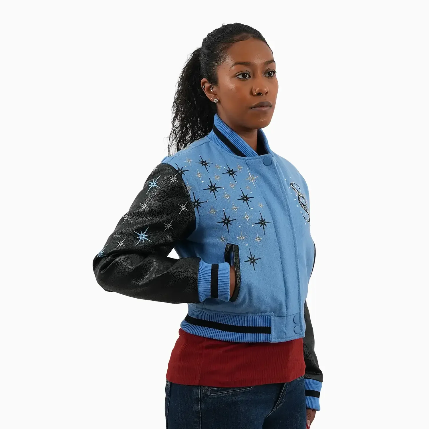 Women's Starlight Wool Varsity Jacket - Image 3