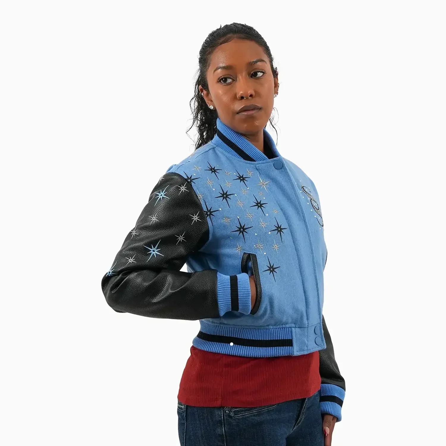 Women's Starlight Wool Varsity Jacket - Image 4