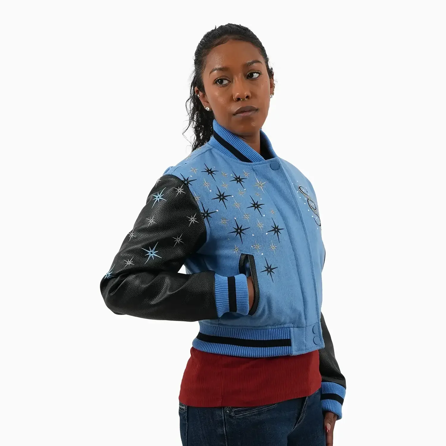 Women's Starlight Wool Varsity Jacket - Image 5