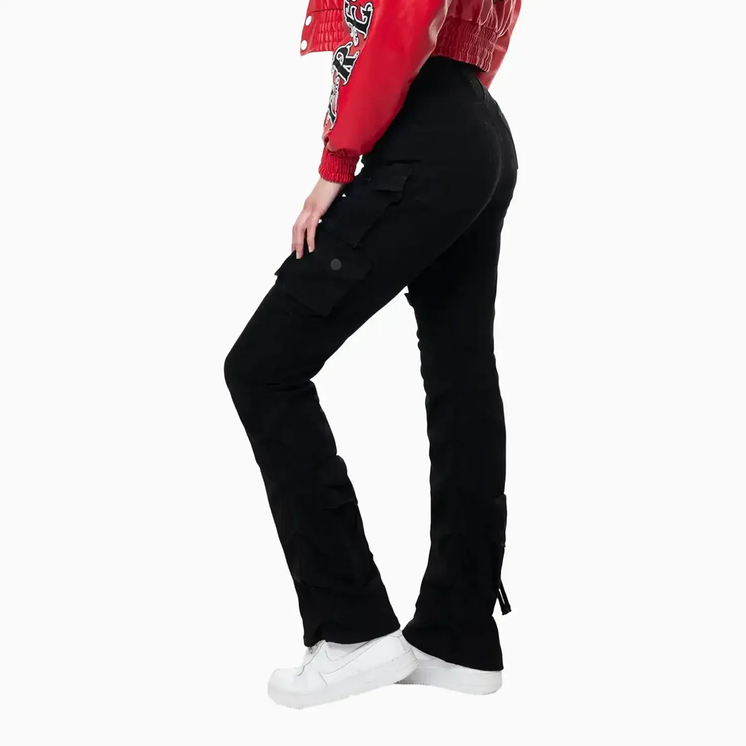 Women's High Rise Cargo Stack Jean Pant - Image 2