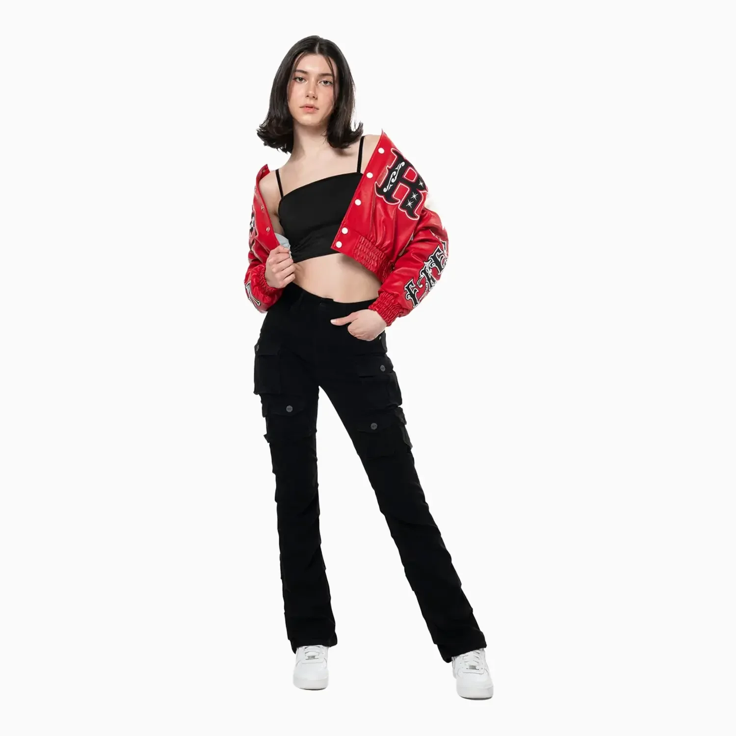 Women's High Rise Cargo Stack Jean Pant - Image 4