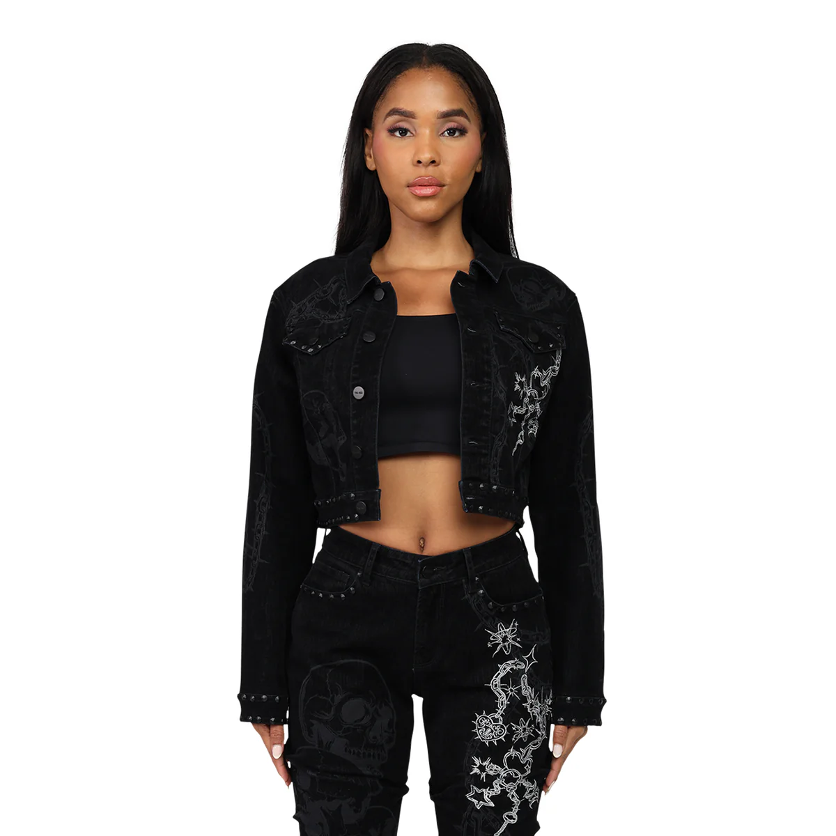 Women's High Rise Flocking Outfit