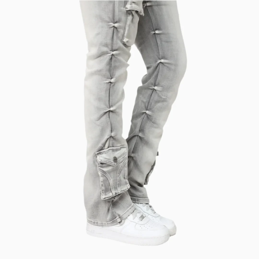 Women's High Rise Lightening Wash Stack Jeans Pant - Image 5