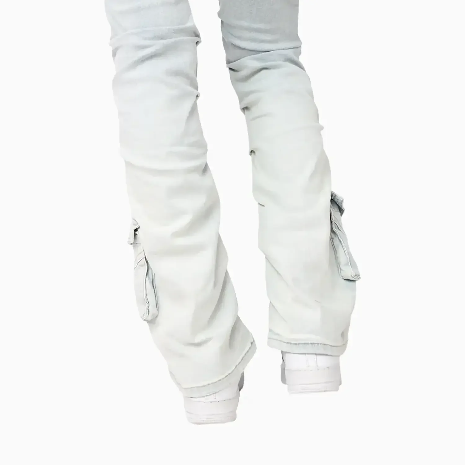 Women's High Rise Lightening Wash Stacked Jeans Pant - Image 9